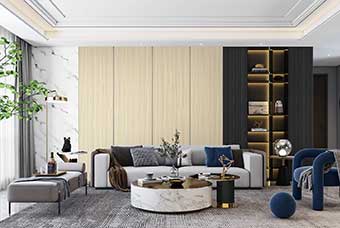 鄂州轻奢风格-客厅