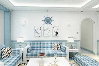 鄂州地中海风格-客厅