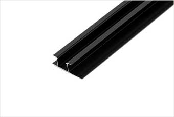 鄂州航空纤维墙咔铝合金带灯中条（哑黑氧化）